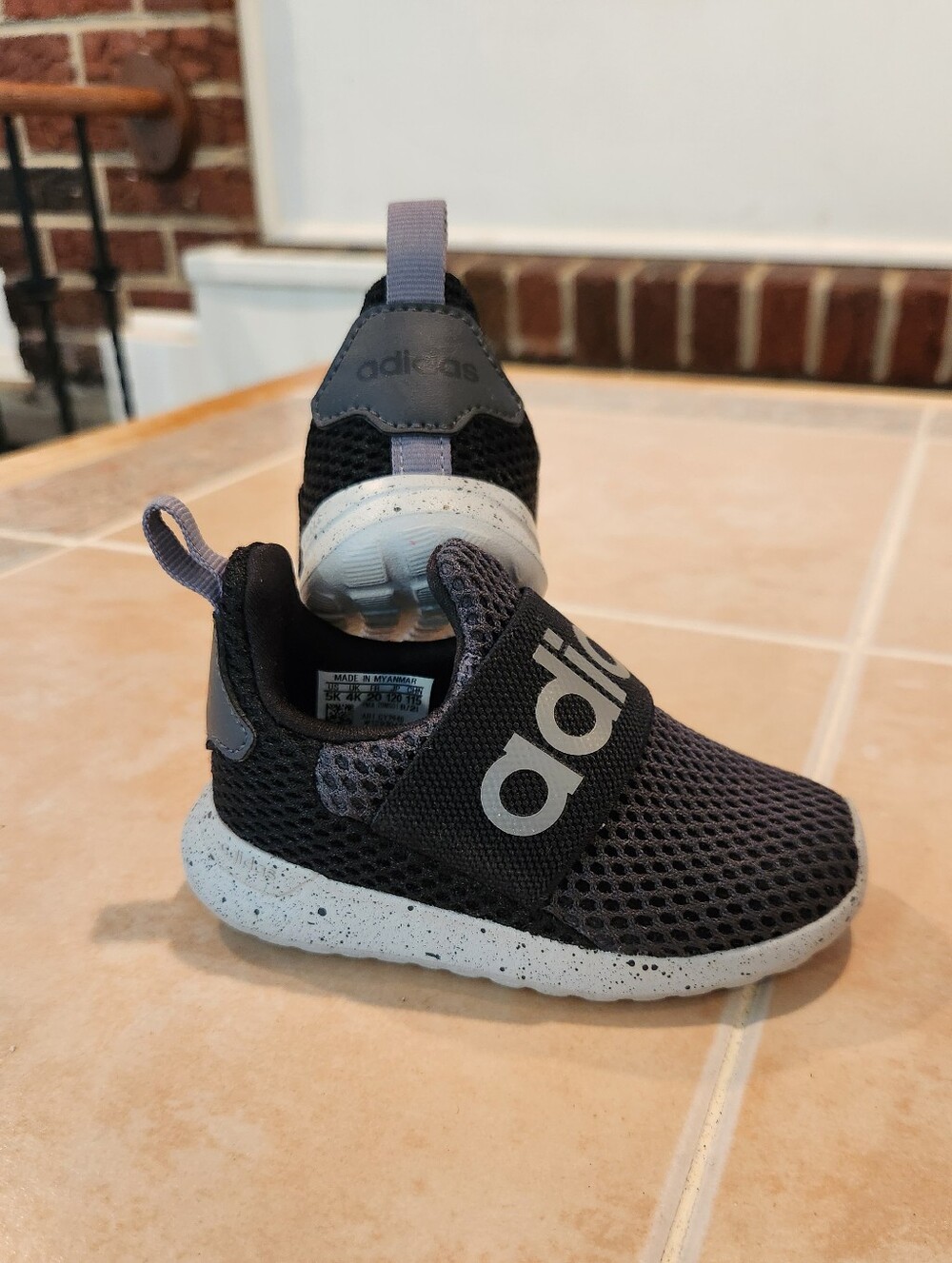 Size 5 Baby Slip On Adias Sneakers